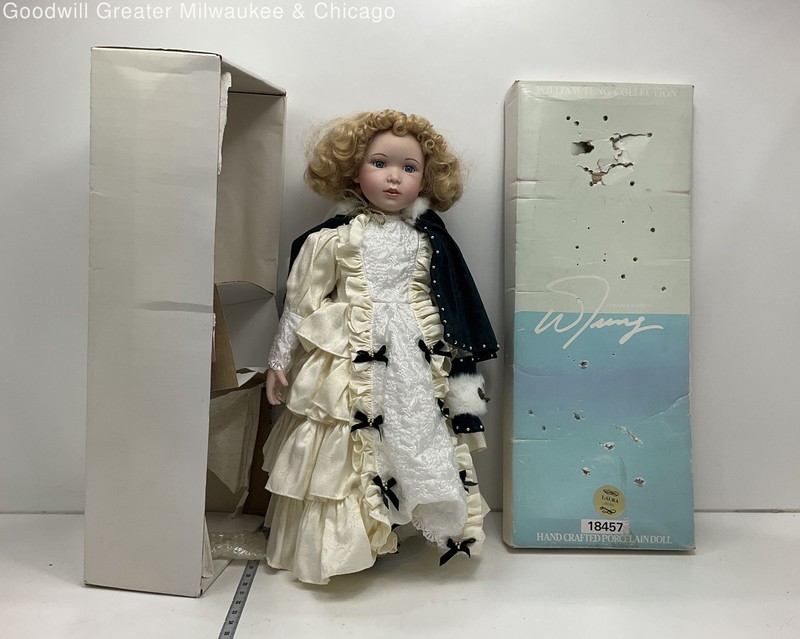 William Tung Collection Porcelain Hand Painted Doll COA