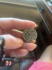 Vintage Pewter Button Sew Thru Art Nouveau Design 1&1/8” — photo 5