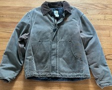 Vintage 90s Carhartt J22 CHT Arctic Jacket XL Made in USA Brown Duck Canvas Fade