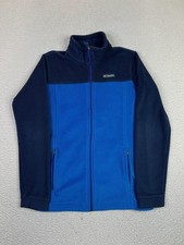 Columbia Fleece Jacket Youth XL 18/20 Blue Colorblock Omni Heat Full Zip