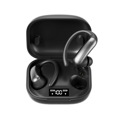 Open Ear Buds Wireless Earbuds Bluetooth Headphones with 60H Playtime LED Dis...
