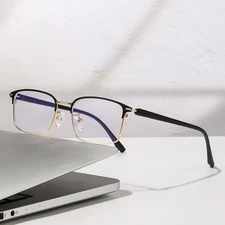 Fashion Hipster Vintage Retro Classic Half Frame Glasses Clear Lens Nerd Eyewear