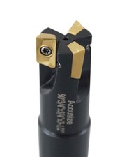 3/4'' 90 Deg Square Shoulder Indexable End Mill, 3-1/2'' Overall Length, Apkt...