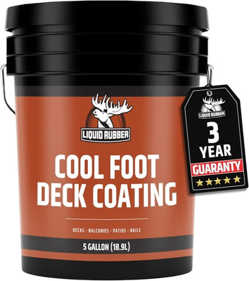 #ad Liquid Rubber Cool Foot Deck Coating Solar Protection 5 Gal Beige – NEW $199.99