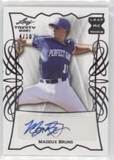 2021 Leaf Trinity Black 4/10 Maddux Bruns #BA-MB1 Auto g2u