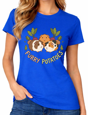 Pelzige Kartoffeln Meerschweinchen T-Shirt süß Meerschweinchen Liebhaber Damen Tee