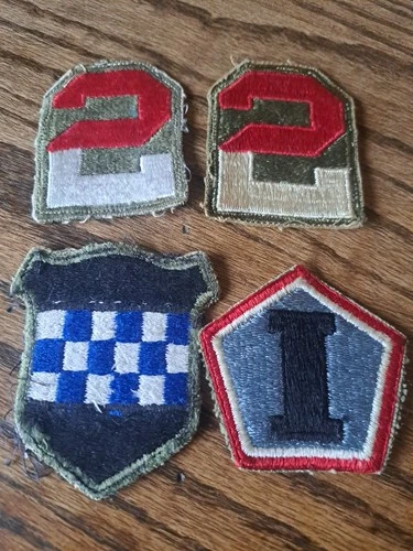 World War 2 Military Patches Lot of 4 First Army 2nd Army 99th Infantry