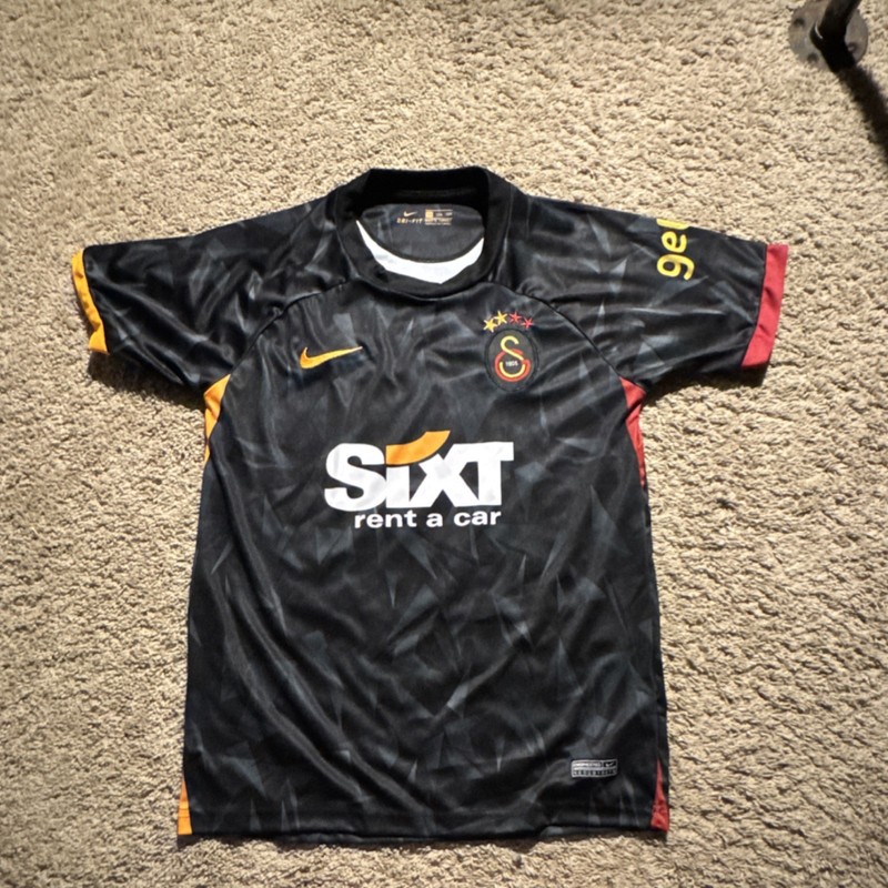 Nike Galatasaray AS Soccer Jersey Black Yellow Red Football Shirt Size 164
