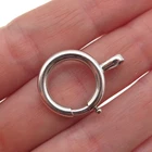 925 Sterling Silver Antique Art Deco Bracelet / Necklace Spring Ring Lock Clasp