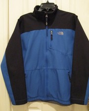 The North Face Boy's Sz XL 18/20 Soft Shell Fleece lined Full Zip Blue Jacket