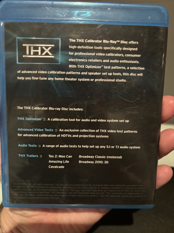 THX Calibrator Blu-ray Disc / Glasses Very Rare Promo | eBay
