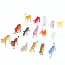  44 pezzi in 3 set imitazione modello animale selvatico statua animale plastica solida statuina