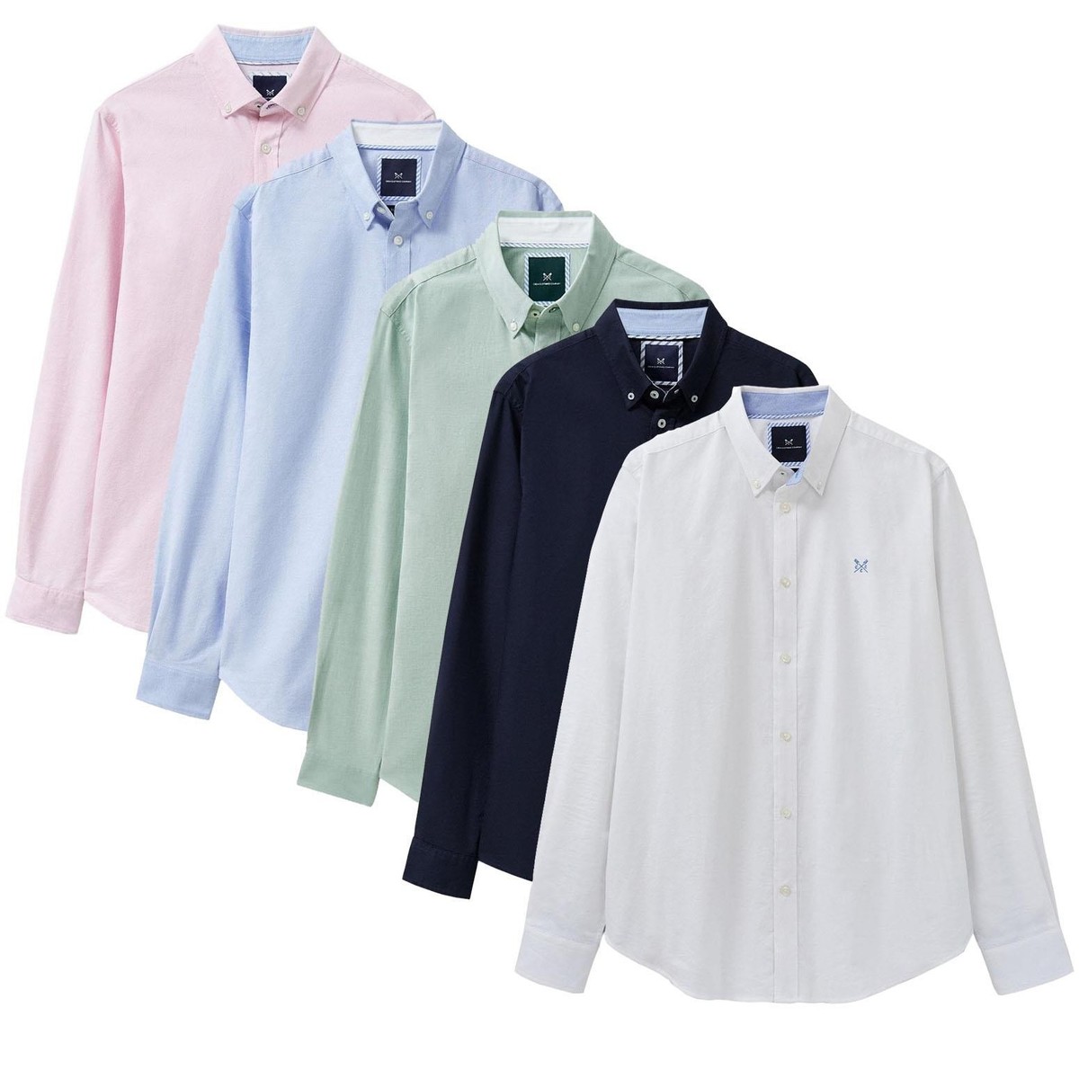 Crew Clothing Mens Slim Oxford Menswear Button Down Shirt White