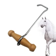 2PCS Boot Hooks Cowboy Boot Hooks with Wooden Handle Non-Slip 