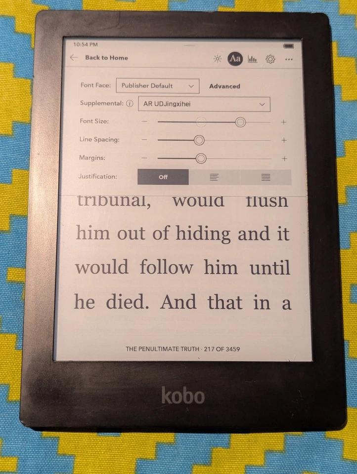 Kobo Aura HD eReader Black 4GB Wi-Fi eBook Reader, model N204B - Image 4 of 4