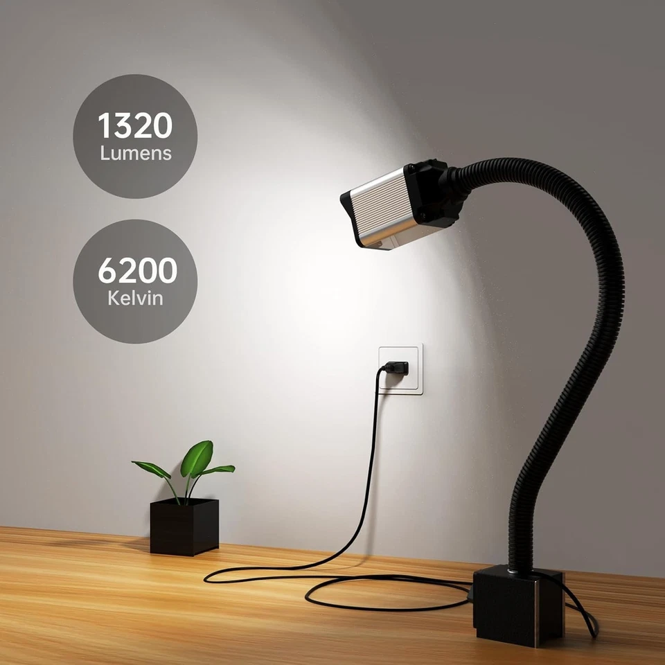 Flexible Gooseneck Lamp, 12W Work Light, 1200lm Brightness - Image 4 of 4
