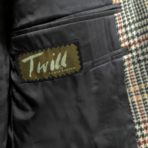 Southwick Mens Wool Sport Coat Blazer Size 38R Tan Red Plaid Quiet Luxury Golfer - Picture 9 of 14