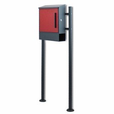 Design Standbriefkasten Postkasten Briefkasten Zeitungsfach unten Rot Bituxx®