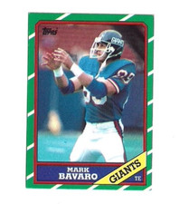 Mark Bavaro Rookie #144 1986 Topps New York Giants Football Card NFL. rookie card picture