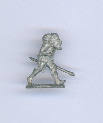 CITADEL WARHAMMER OOP 1980s FIEND FACTORY FF42-2 CAVEMAN WITH AXE AND SPEAR