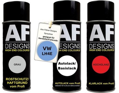 Spraydose Set für VW LH4E Milka Violett Autolack Klarlack Grundierung Spraydose 