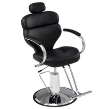 Heavy-Duty Barber Chair with 400LB Support, Ergonomic Reclining Design, 360 