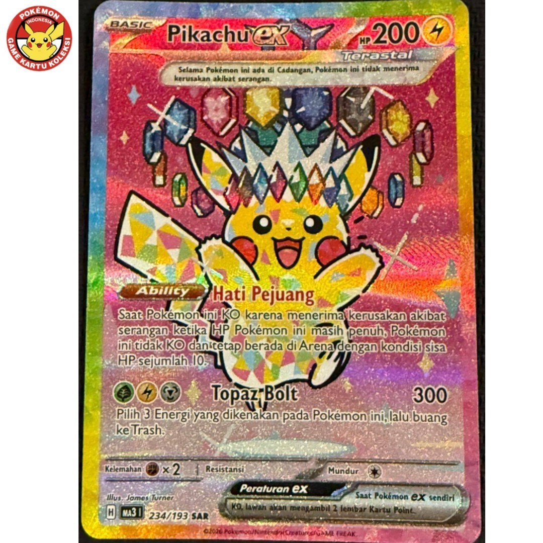 Pikachu ex MA3 234/193 SAR SIR Mega Dream Ascended Heroes Pokemon