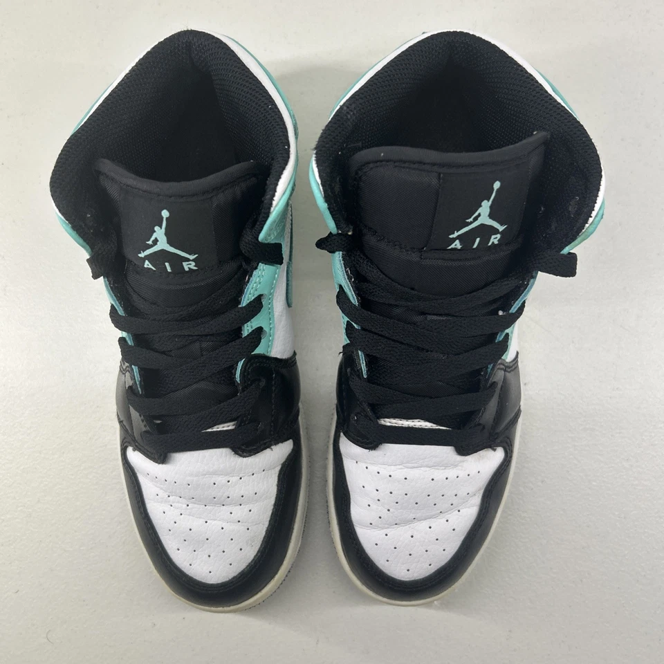 Nike Air Jordan 1 Mid Tropical Twist Igloo/black (GS) Size 5.5Y 554725-132 - Image 3 of 4