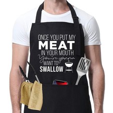 Miracu Funny Cooking Aprons for Men Husband, Male Gifts for Mens Friend Chr...