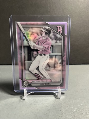 #ad #ad 2024 BOWMAN DRAFT CHROME PEARL REFRACTOR #BDC162 KYLE TEEL Super Short Print $84.99