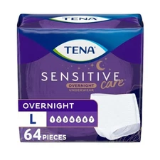 64 Count TENA Incontinence Underwear for Women Large Overnight