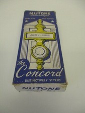 NUTONE ART DECO PB-5 PERSONALIZED NAME PLATE, PUSHBUTTON, THE CONCORD GOLD