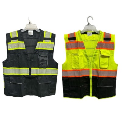#ad #ad 0519 Safety Vest with Reflection Tape Front Pocket Multi Packet Construction $14.99