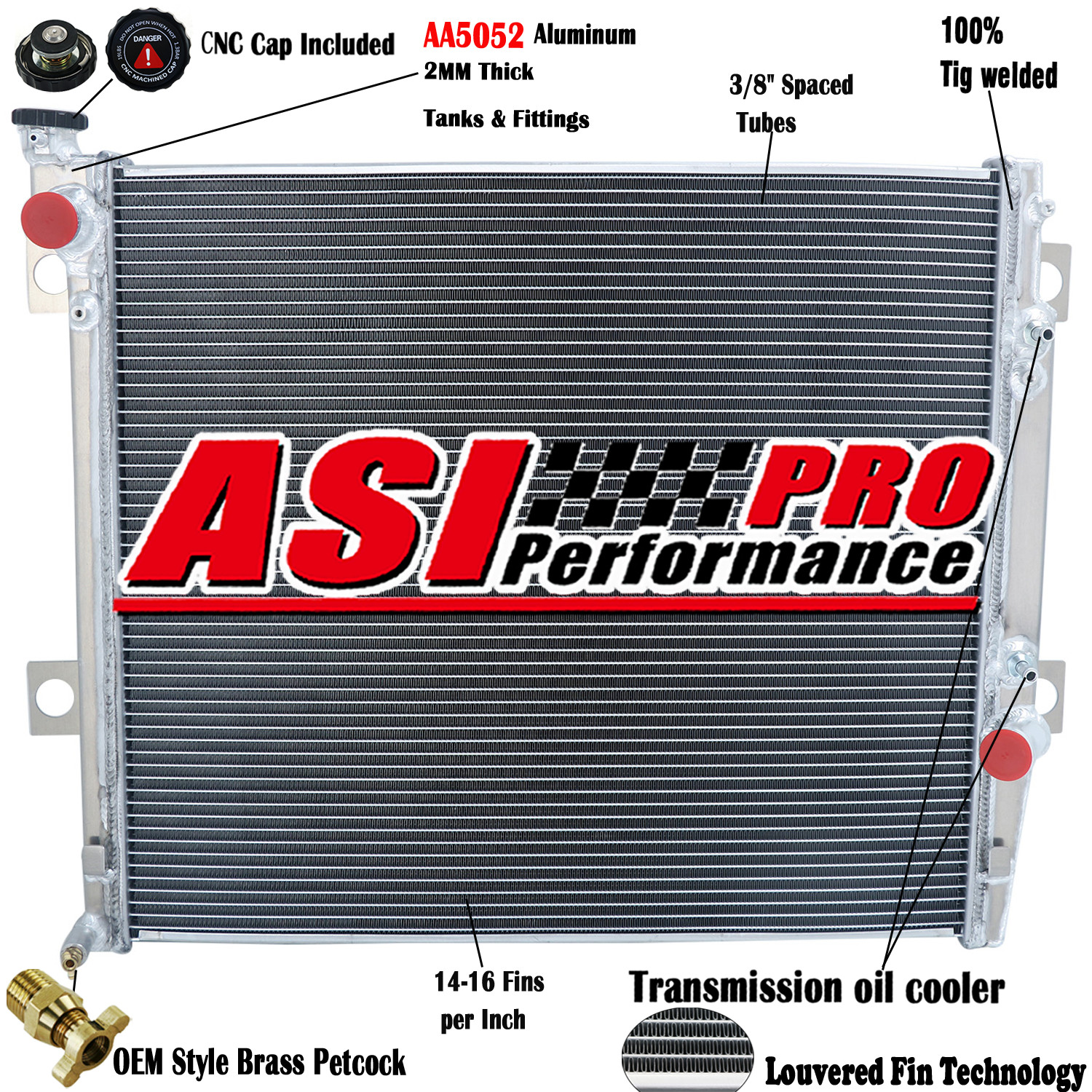 4 Row Aluminum Radiator For 2003-2009 2008 Toyota 4-Runner Lexus GX470 4.7L V8