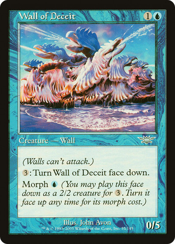 MTG CHINESE FOIL LEGIONS WALL OF DECEIT NM MAGIC THE GATHERING