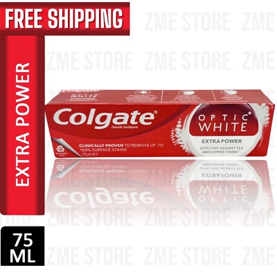 Colgate Optic White Extra Power Whitening Toothpaste, 75ml