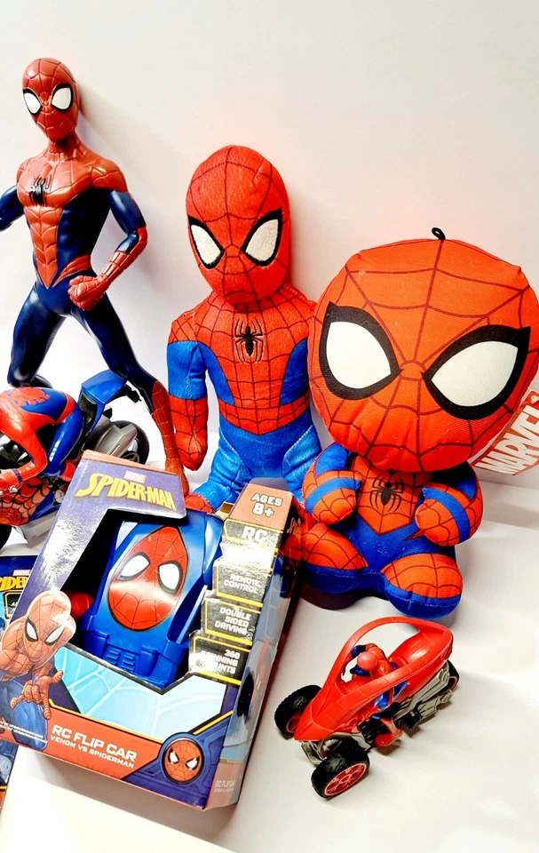 Marvel Spiderman Lote (7) 13" Figura Parlante 2020 Peluche R/C Coche y Moto Foto 3 de 4