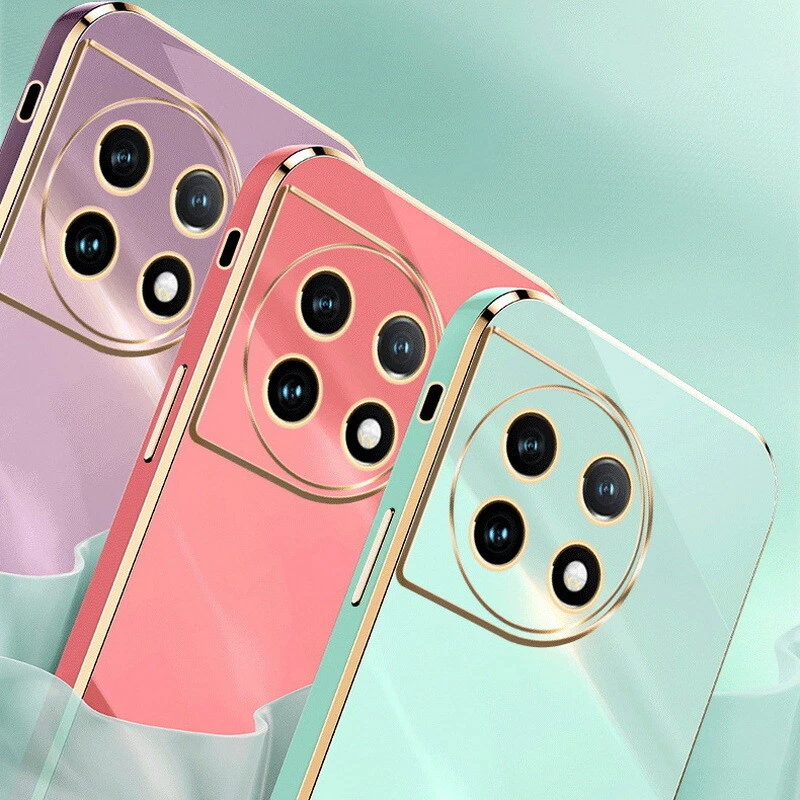 Glossy Plating ShockProof Silicone Soft Case For OnePlus 13 11 10 Pro 10T Cover - Image 3 of 4