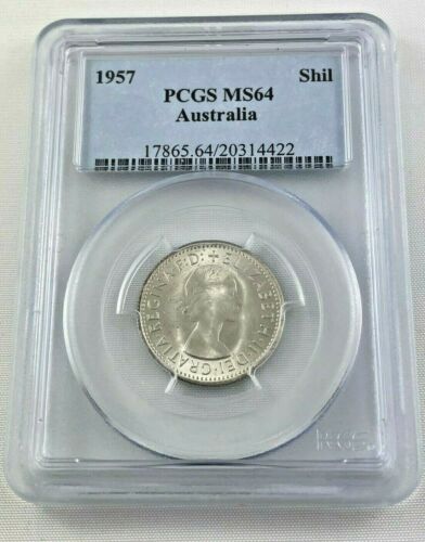 1957 AUSTRALIA SHILLING COIN PCGS MS64 - GOOD FOR YOUR SET REGISTRY - 第 1/2 張圖片