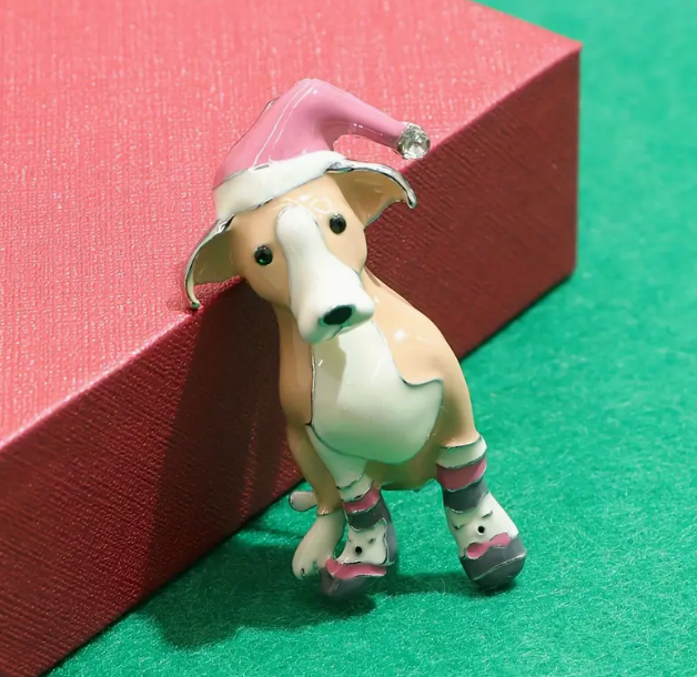 dog Brooch Pin Christmas Fashion jewelry FAST Free Ship 2 inch