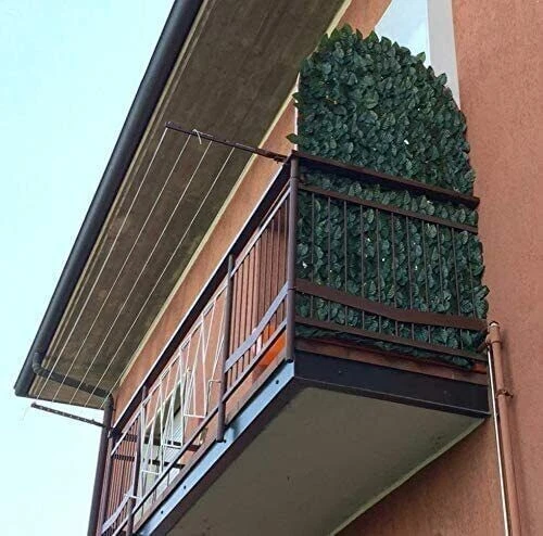 SIEPE FINTA SIEPE ARTIFICIALE FOGLIA EDERA SINTETICA ANTICADUTA MT 3X1 - Immagine 4 di 4