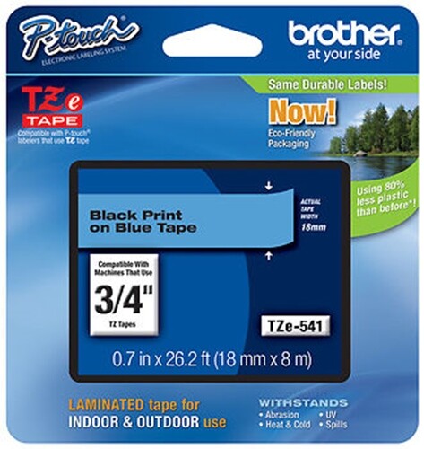 2pk Black On Clear Label Tape – TZe141 Compatible – Brother P-Touch 18mm X 8m – Unbranded