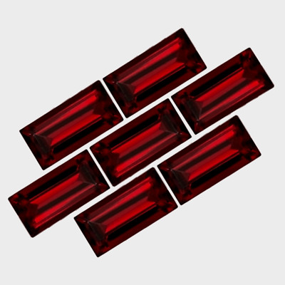 Wholesale Lot 10x5mm Baguette Cut Natural Mozambique Garnet Loose Calibrated Gem