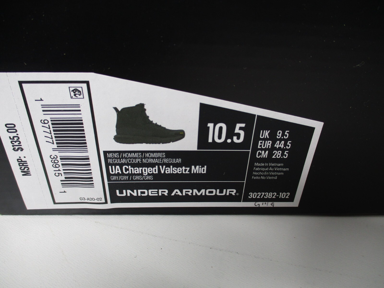 Under Armour Charged Valsetz Mid 6" Boots Tactical Dark Gray Mens Sz 10.5 thumbnail 9