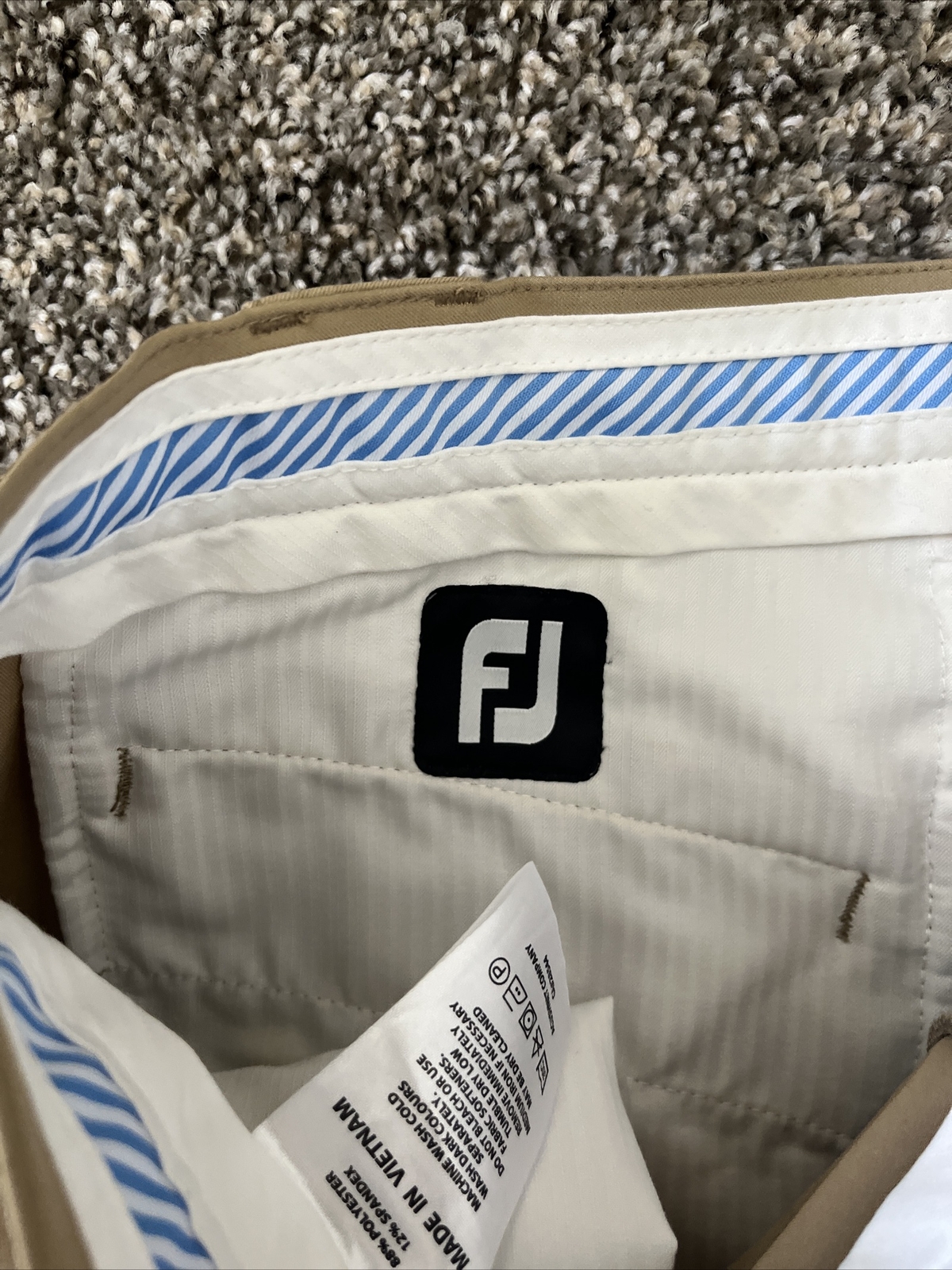 FootJoy Mens Athletic Fit Golf Pants 34 X 29 Actual Polyester Stretch