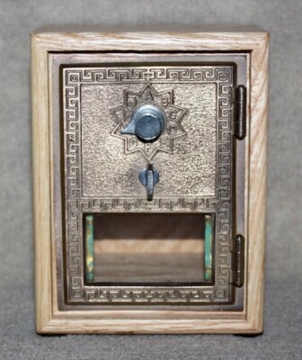 Antique USPS P O Post Office Postal Box Door Bank With Combination