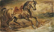 giorgio de chirico foto A4 cavallo bruno1