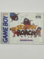 Koei Stop That Roach (Gameboy) Instruction Booklet Manual Only.