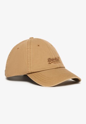Superdry Baseball Cap Mütze Logostickerei verstellbarer Riemen schwarz blau khaki