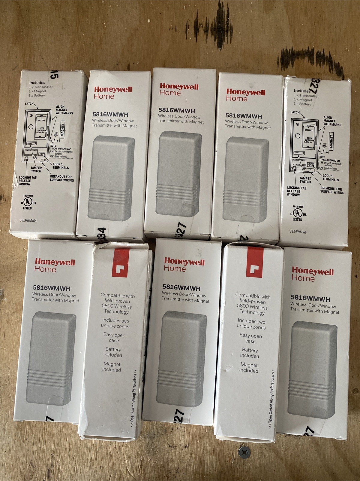 (10) Honeywell Wireless Door/Window Transmitter w/ Magnet - 5816WMWH